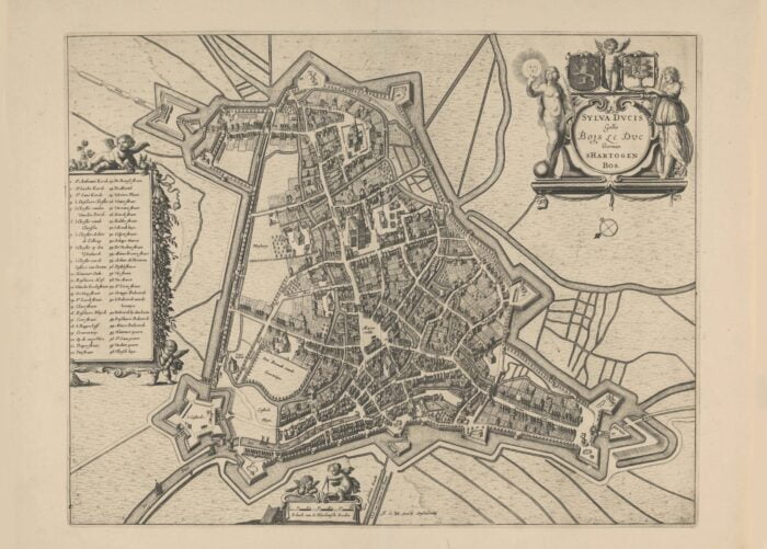 Poster Historische Kaart Den Bosch - Stadsplattegrond 1652 - Afbeelding 3