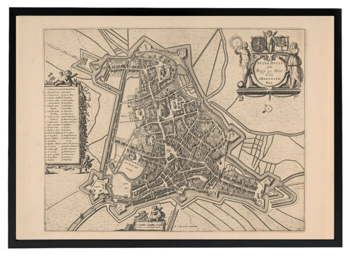 Poster Historische Kaart Den Bosch